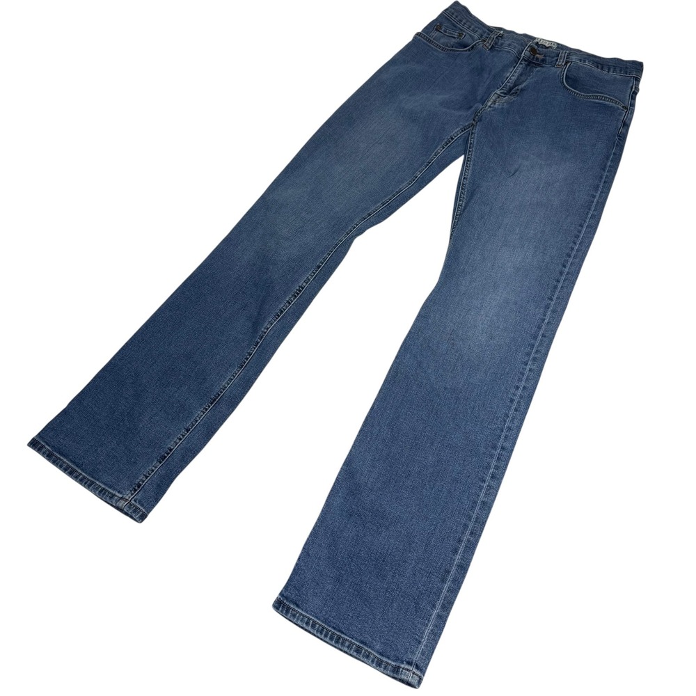 Tecovas Mens Slim Fit Medium Wash Blue Denim Jeans 34x34 Austin Texas - Picture 2 of 7